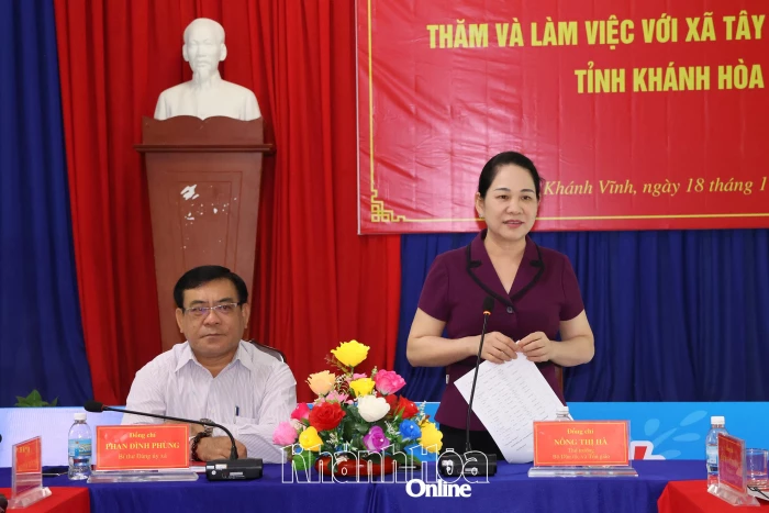 Đoàn công tác của Bộ Dân tộc và Tôn giáo thăm, làm việc với xã Tây Khánh Vĩnh