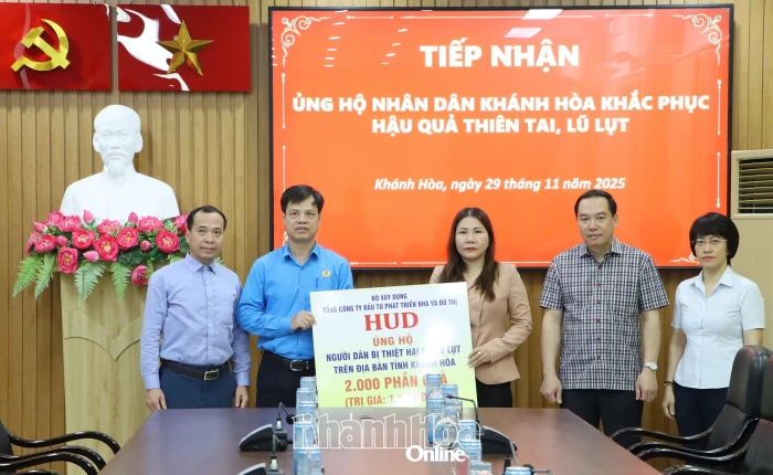 Các doanh nghiệp ủng hộ tỉnh Khánh Hòa 1,8 tỷ đồng khắc phục hậu quả thiên tai