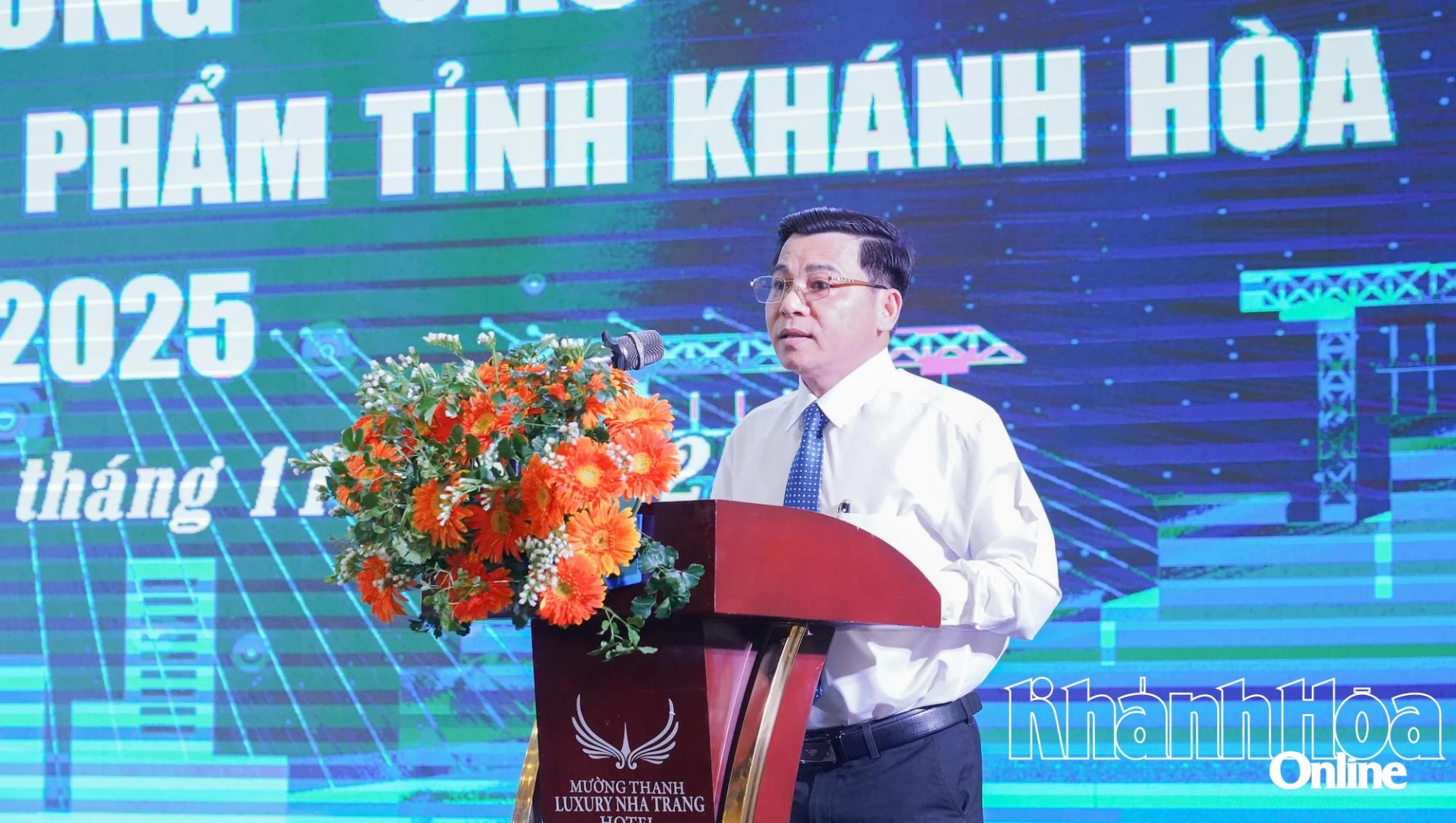 Ông Trần Quốc Sanh - Phó Giám đốc Sở Công Thương phát biểu tại hội nghị.