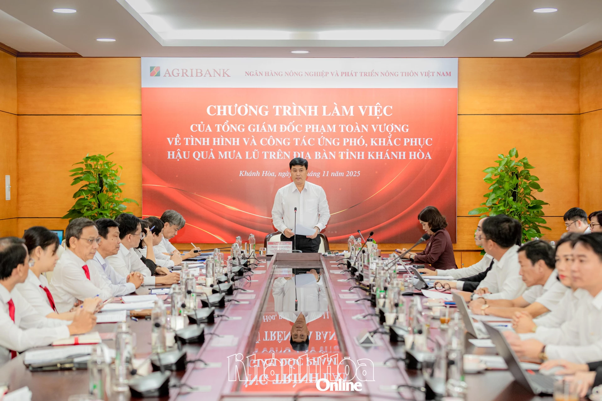 Tổng Giám đốc Phạm Toàn Vượng  phát biểu chỉ đạo tại hội nghị trực tuyến.