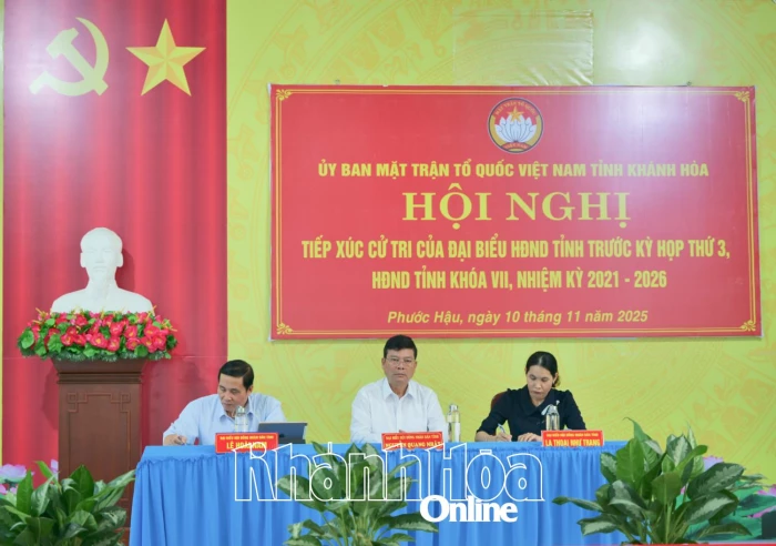 Tổ đại biểu số 15 HĐND tỉnh tiếp xúc cử tri xã Phước Hậu