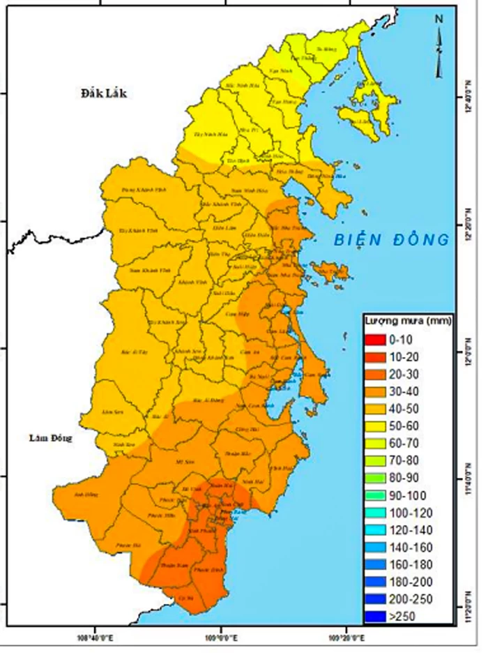 Cảnh báo mưa lớn trên địa bàn tỉnh Khánh Hòa