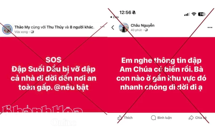 Công an tỉnh Khánh Hòa làm việc với các đối tượng đăng tải, chia sẻ thông tin sai sự thật về mưa lũ, hồ đập