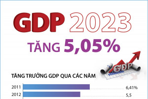 GDP năm 2023 tăng 5,05%