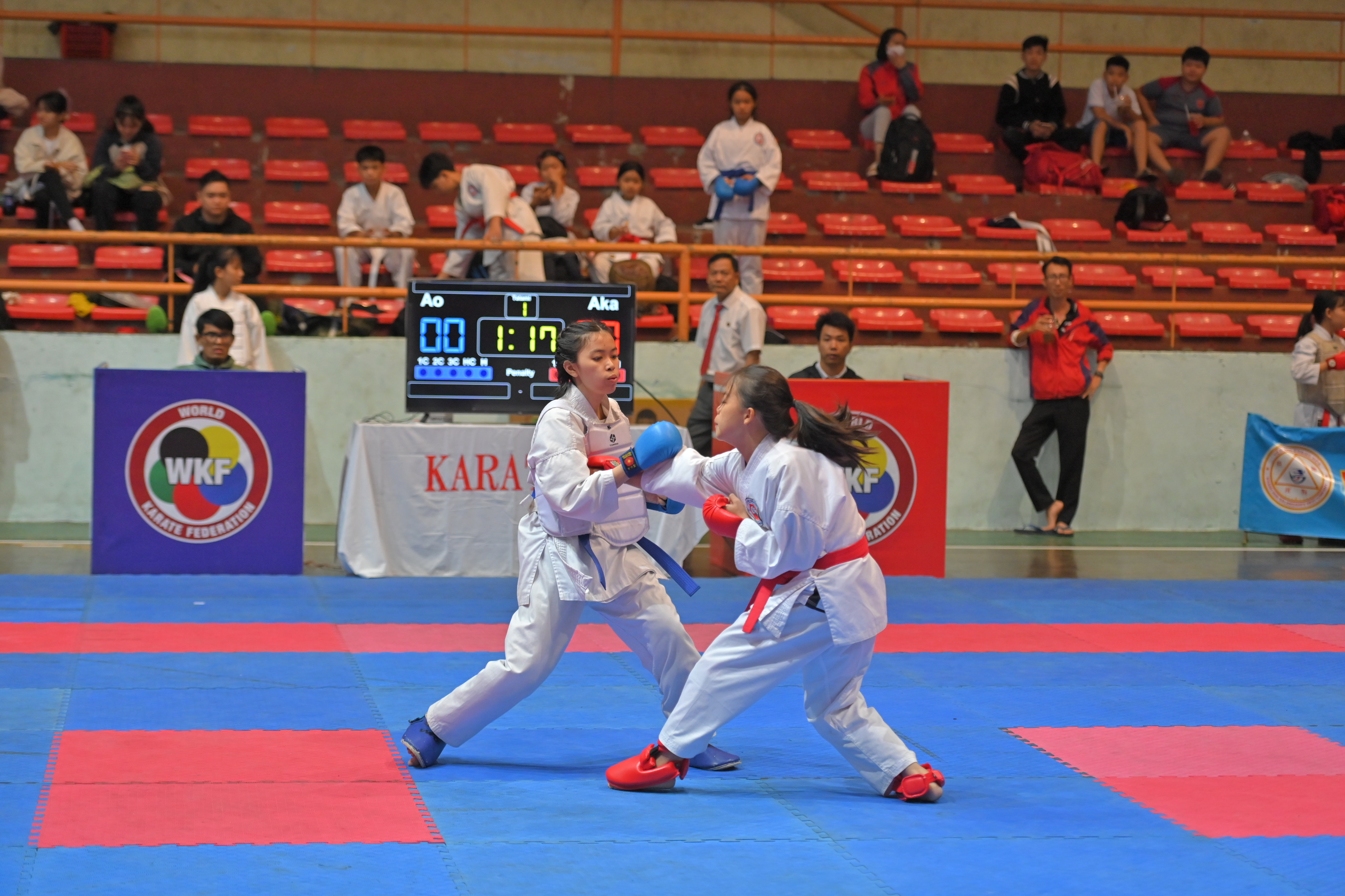 165 võ sinh tranh tài Giải các câu lạc bộ Karate Thiếu niên – Nhi đồng tỉnh năm 2023