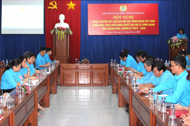Liên đoàn Lao động tỉnh:: Báo cáo nhanh kết quả Đại hội XIII Công đoàn Việt Nam, nhiệm kỳ 2023 - 2028