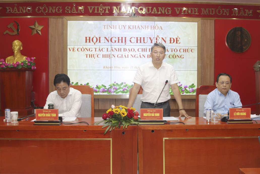 Kết luận của Ban Thường vụ Tỉnh ủy Khánh Hòa tại Hội nghị chuyên đề về công tác lãnh đạo, chỉ đạo và tổ chức thực hiện giải ngân đầu tư công