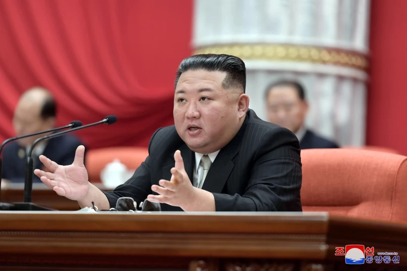 Nhà lãnh đạo Triều Tiên Kim Jong-un. (Ảnh: Yonhap/TTXVN)
