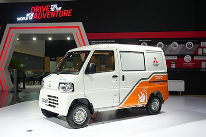 Mitsubishi Minicab EV tại triển International Motor Show 2023 ở Indonesia. 