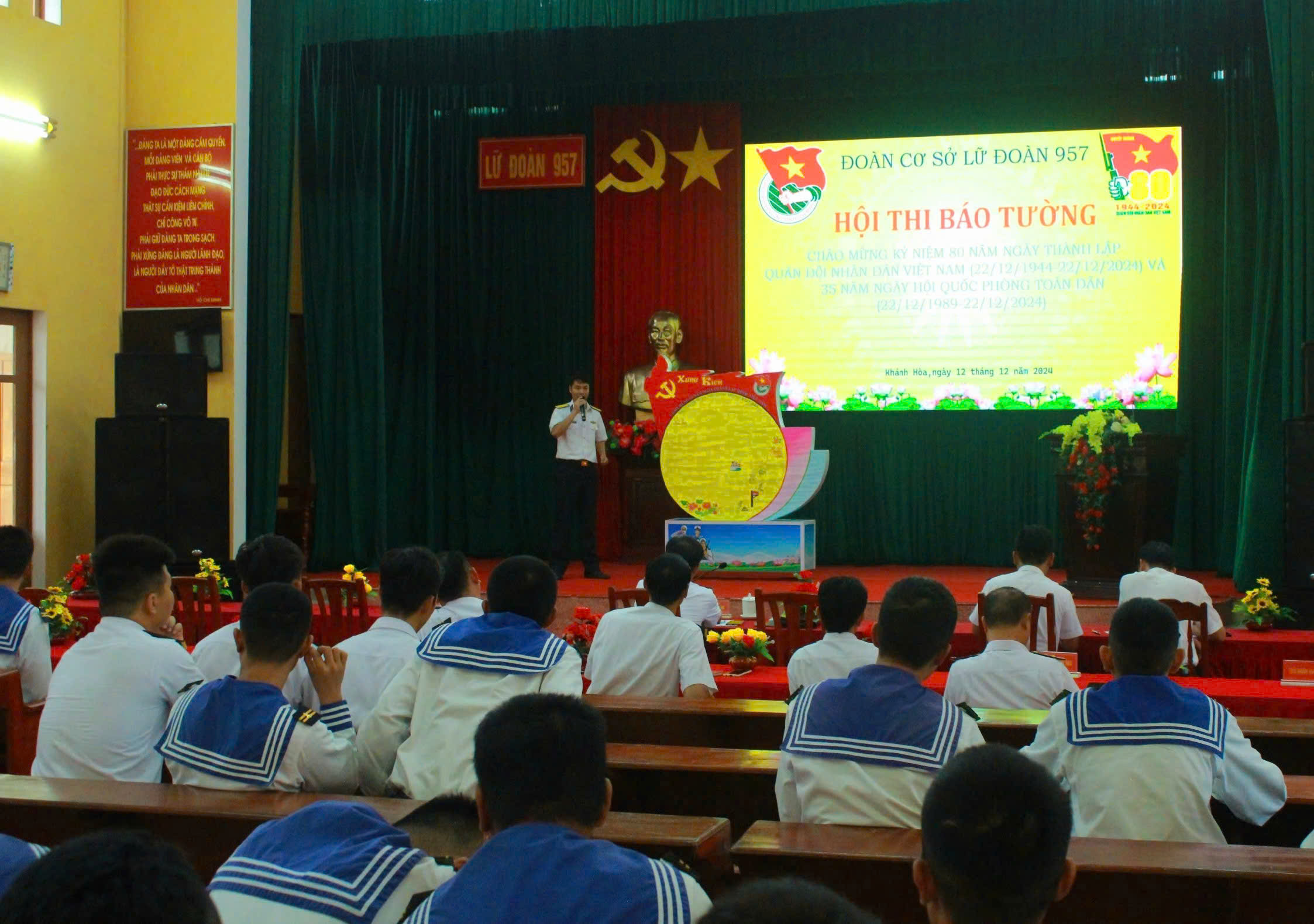 Lữ đoàn 957, Vùng 4 Hải quân: Hội thi báo tường kỷ niệm 80 năm Ngày thành lập Quân đội nhân dân Việt Nam