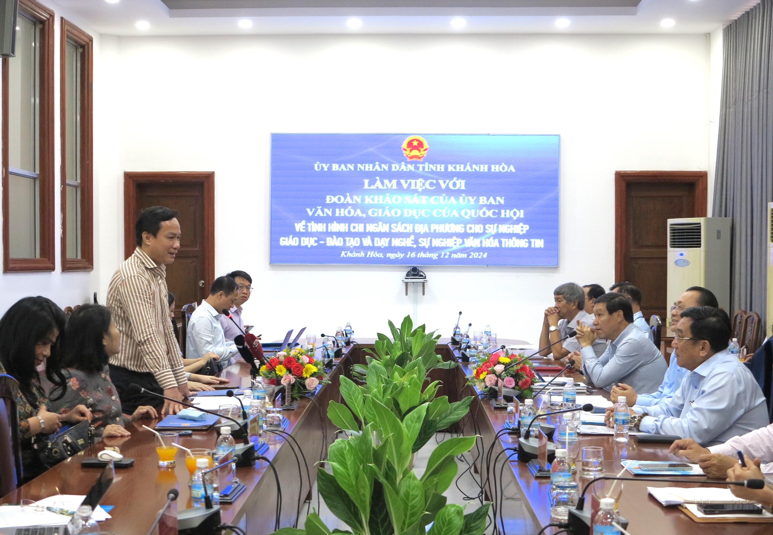 Đoàn công tác Ủy ban Văn hóa, Giáo dục của Quốc hội làm việc với UBND tỉnh Khánh Hòa