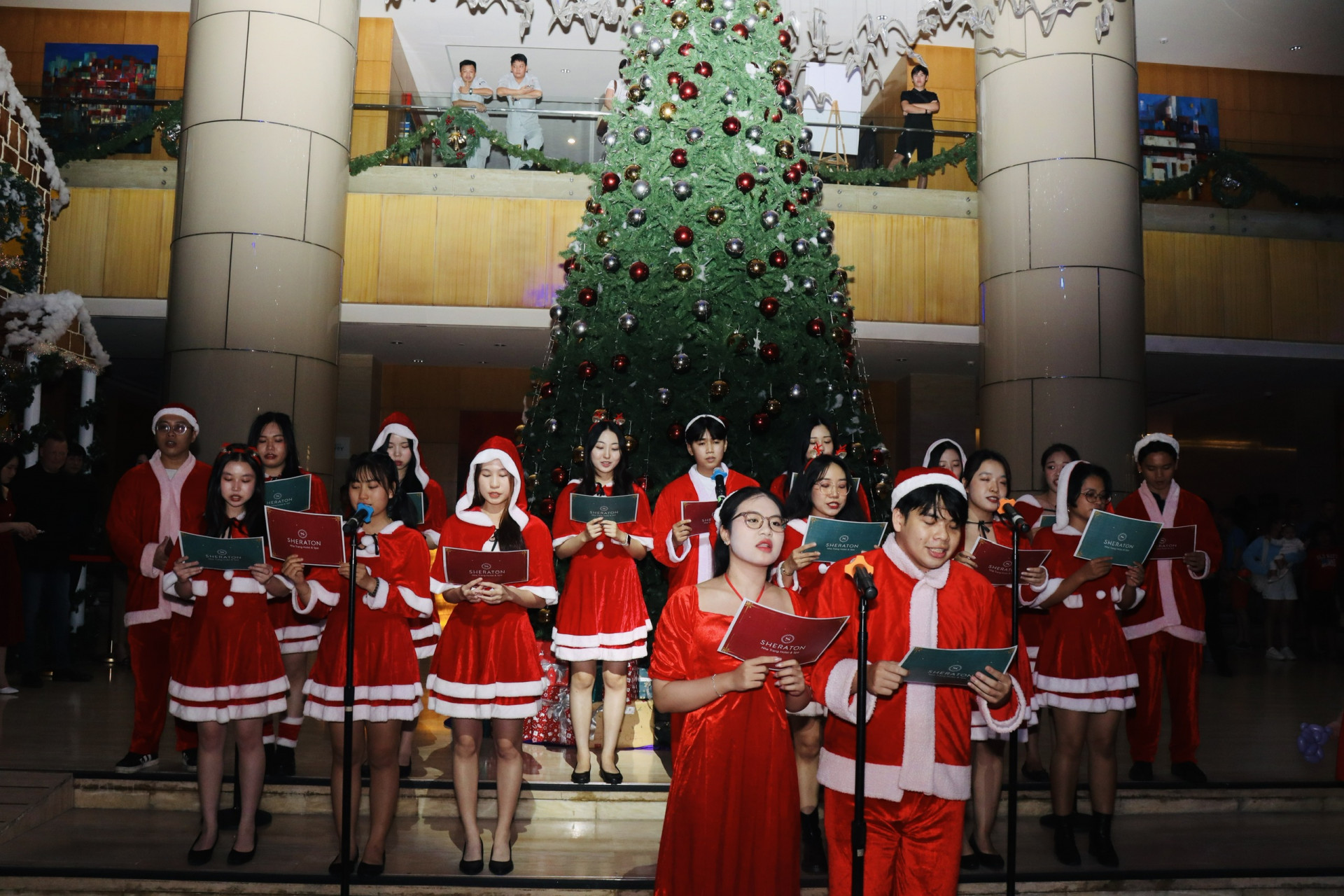 Christmas tree lit up at Sheraton Nha Trang Hotel