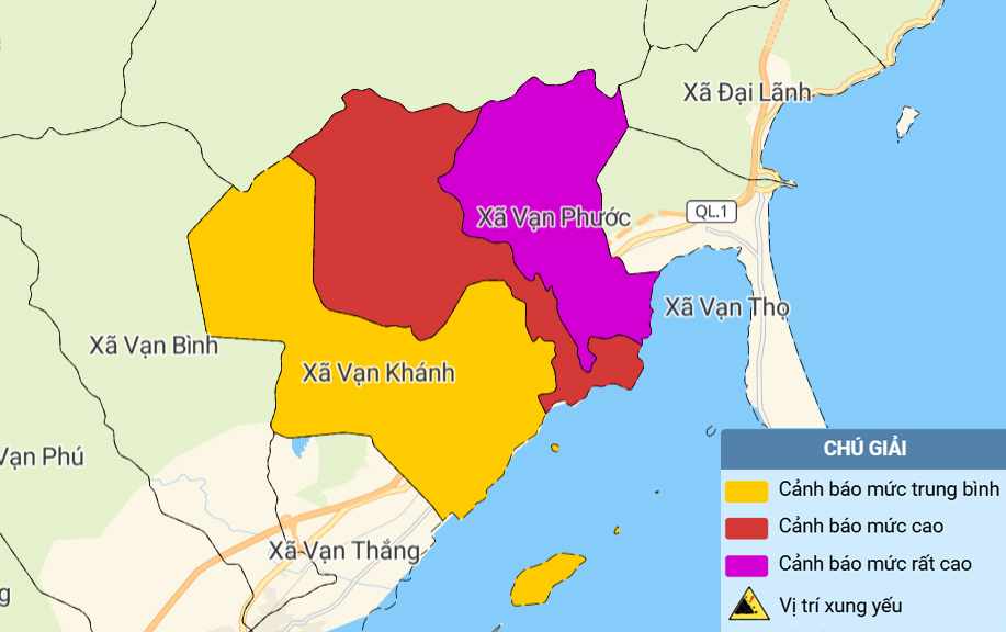 Cảnh báo lũ quét, sạt lở đất tại Khánh Hòa