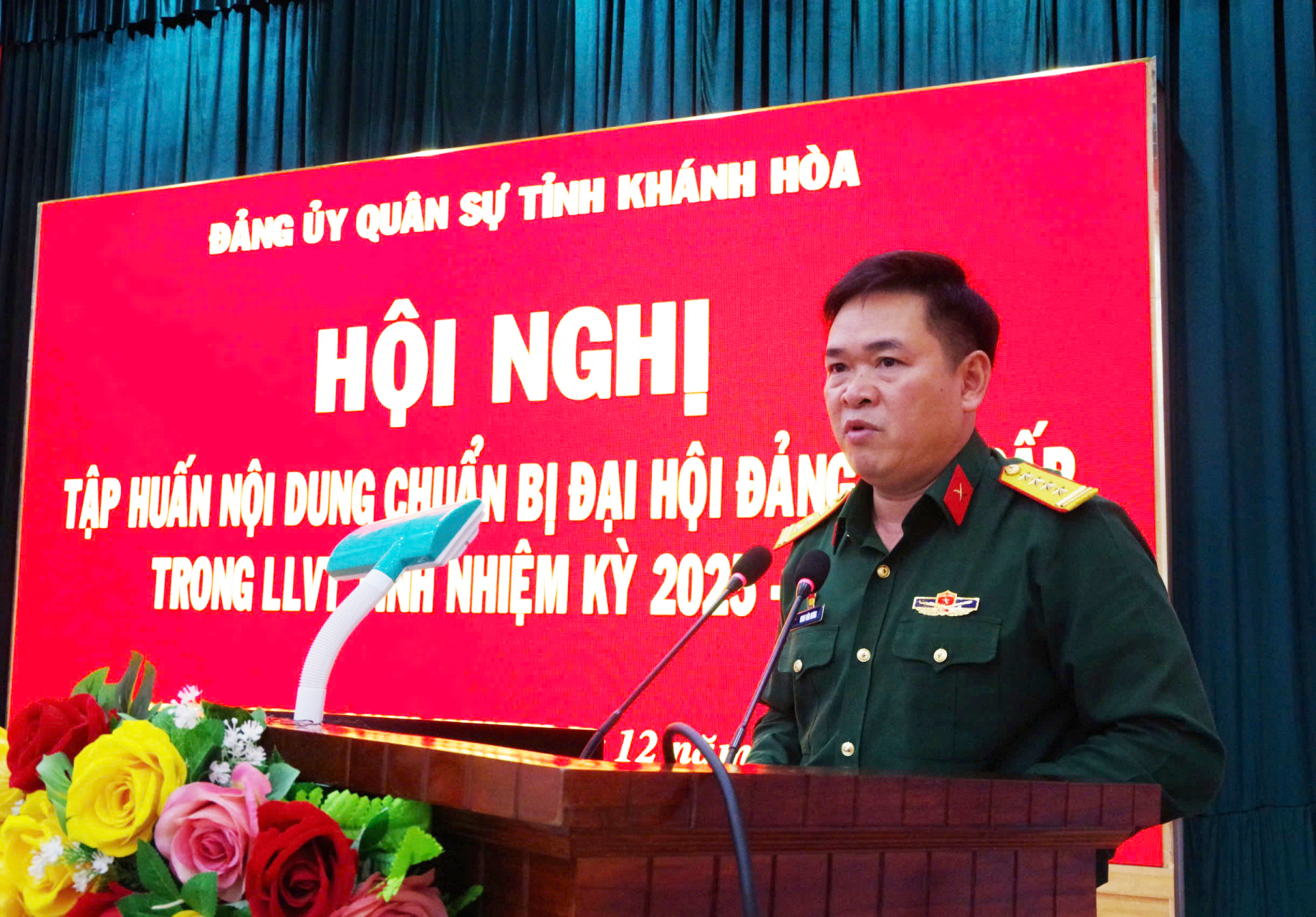 Đảng ủy Quân sự tỉnh Khánh Hòa tập huấn nội dung chuẩn bị đại hội đảng các cấp trong lực lượng vũ trang tỉnh