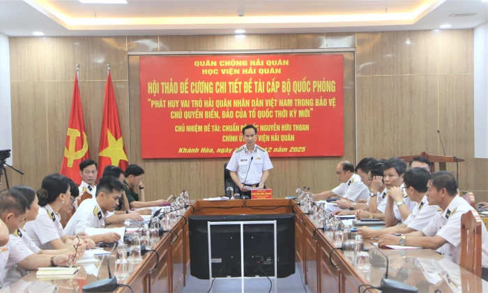 Học viện Hải quân tổ chức hội thảo đề cương chi tiết đề tài cấp Bộ Quốc phòng