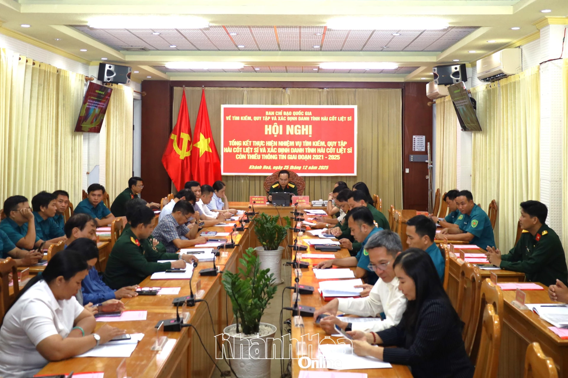 Quang cảnh hội nghị tại điểm cầu tỉnh Khánh Hòa.