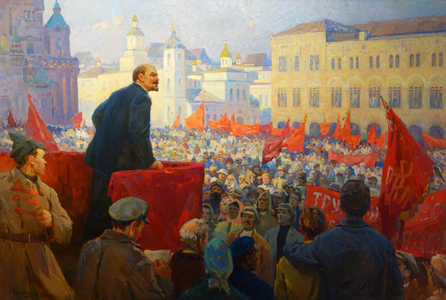 V.I. Lê-nin - Lãnh tụ vĩ đại của giai cấp vô sản toàn thế giới _Tranh: Tư liệu

