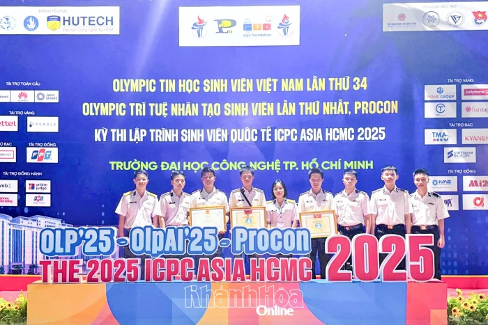 Học viện Hải quân đoạt 3 giải tại Kỳ thi Olympic Tin học Sinh viên Việt Nam lần thứ 34