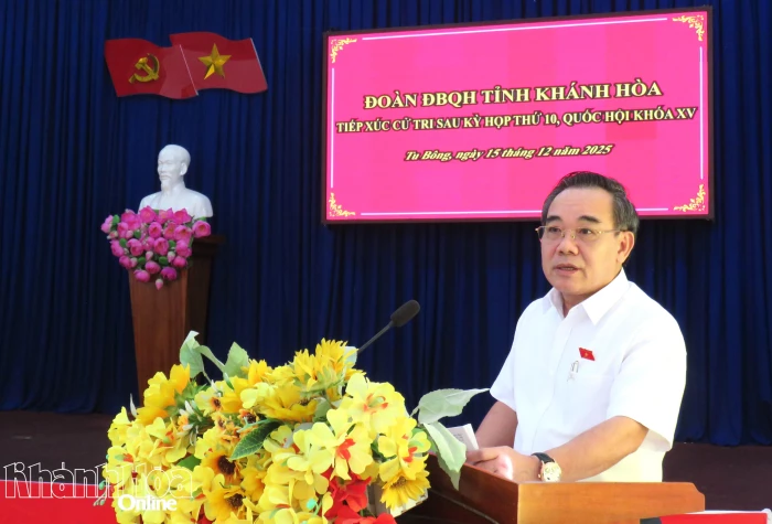 Đại biểu Quốc hội tỉnh Khánh Hòa tiếp xúc cử tri 5 xã