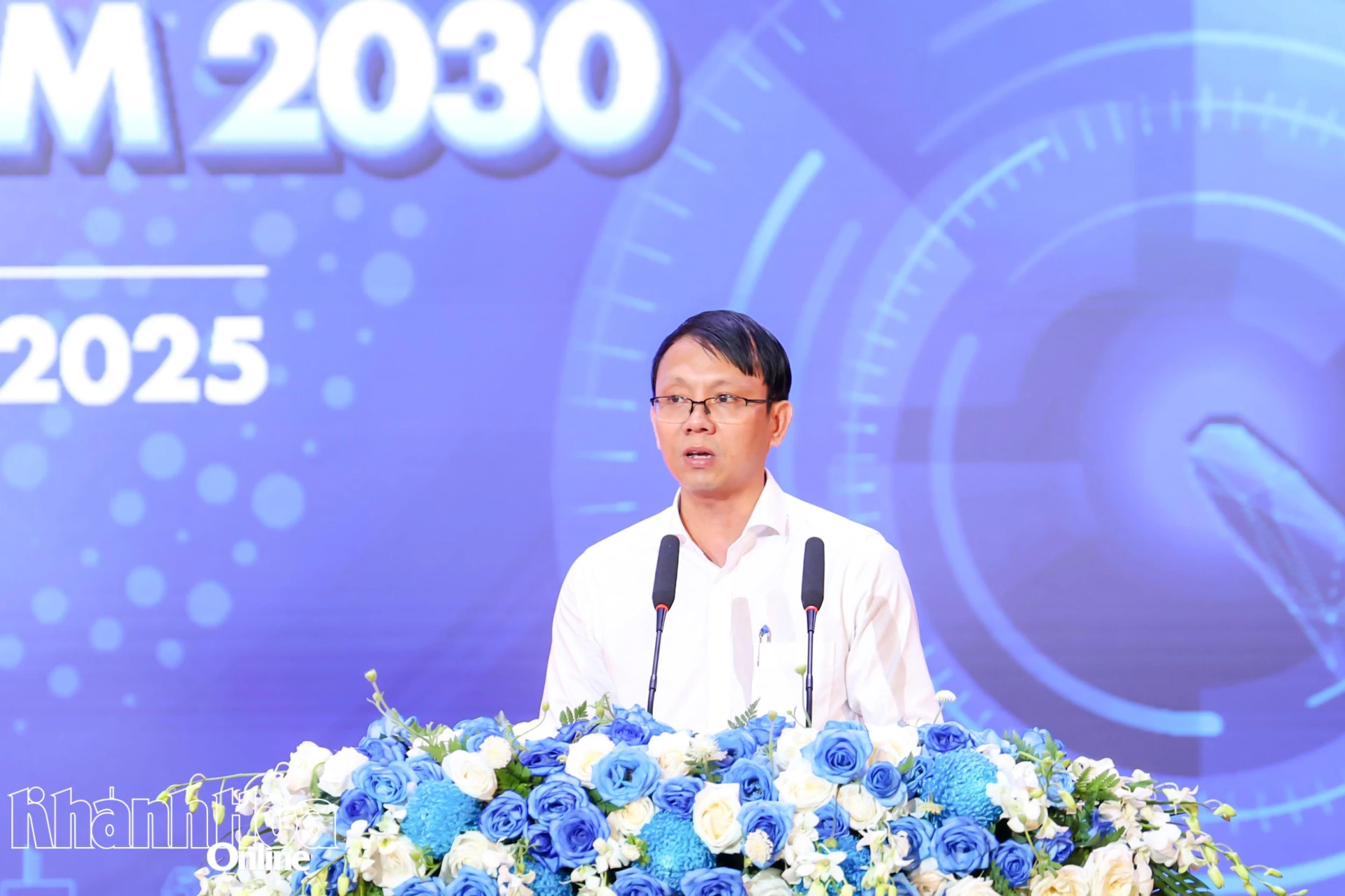 Phó Chủ tịch UBND tỉnh Nguyễn Thanh Hà phát biểu khai mạc hội nghị.