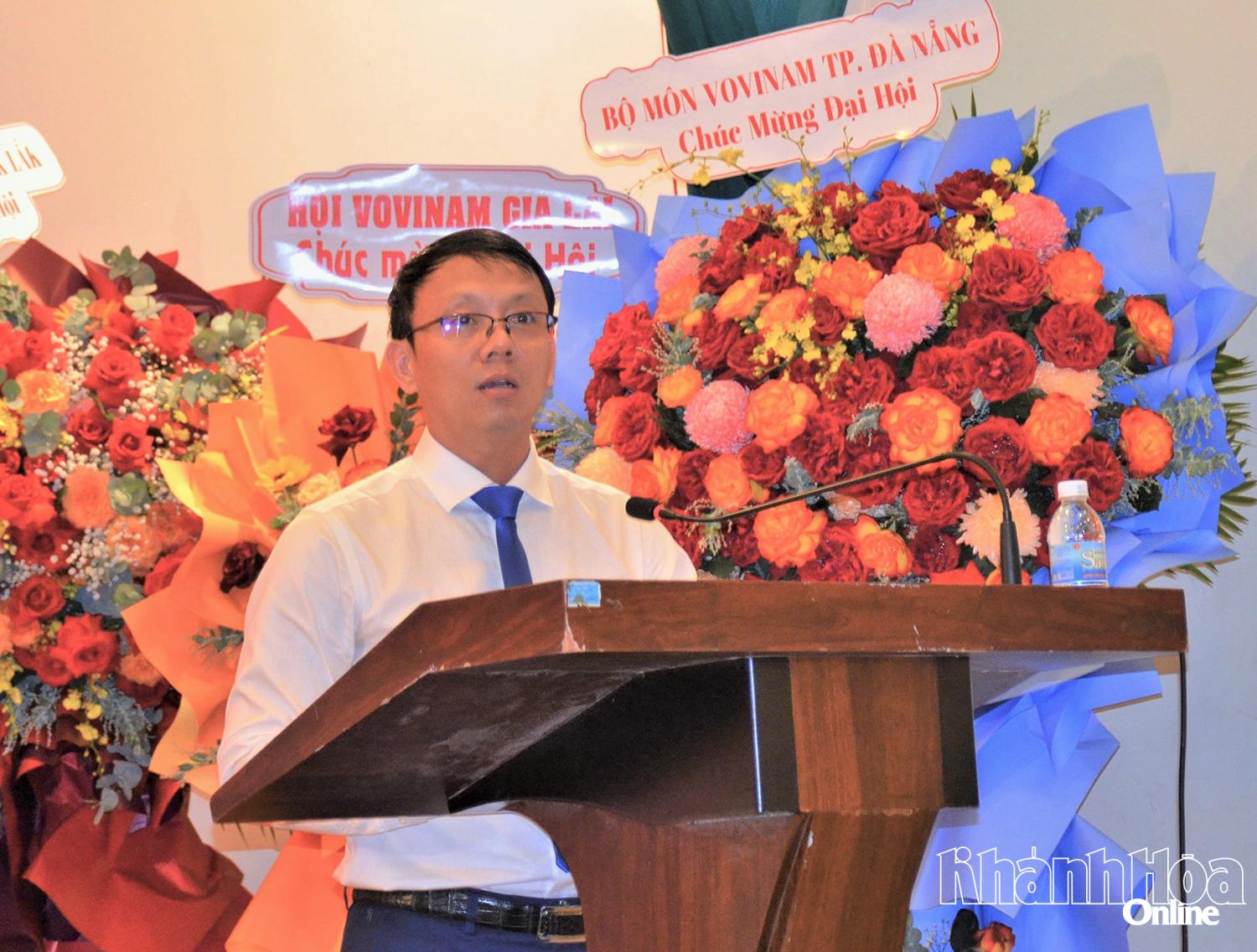 Đồng chí Nguyễn Thanh Hà-Phó Chủ tịch UBND tỉnh phát biểu chỉ đạo tại đại hội.