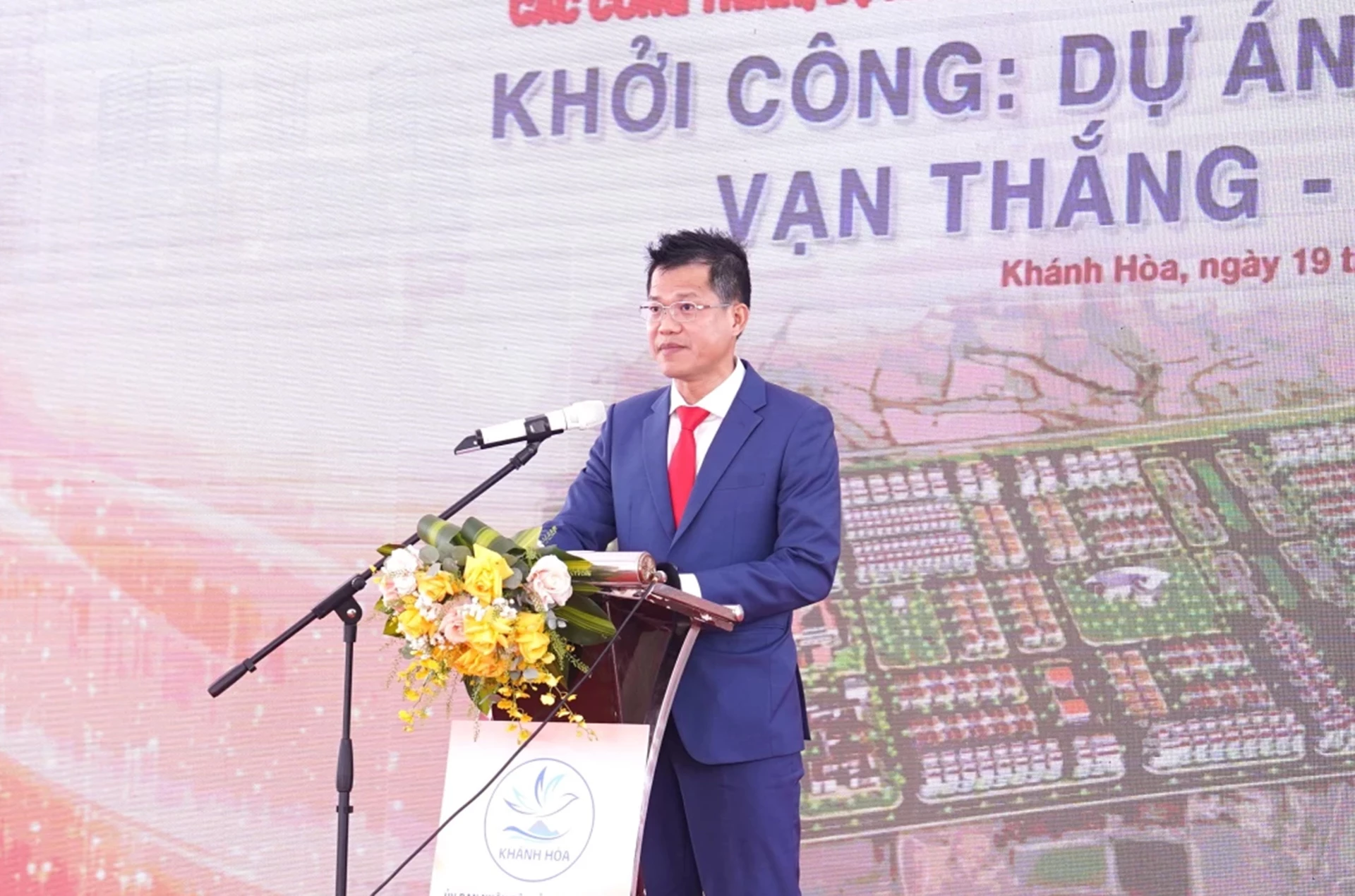 The project’s investor speaking at the ceremony

