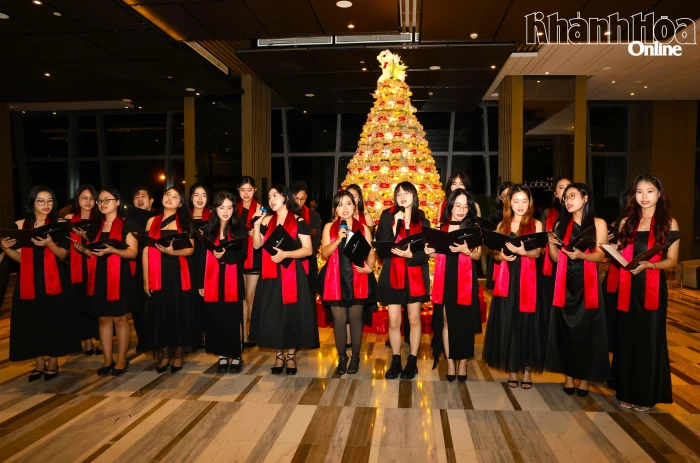 Độc đáo cây thông Noel làm bằng gấu bông ở Khách sạn InterContinental Nha Trang