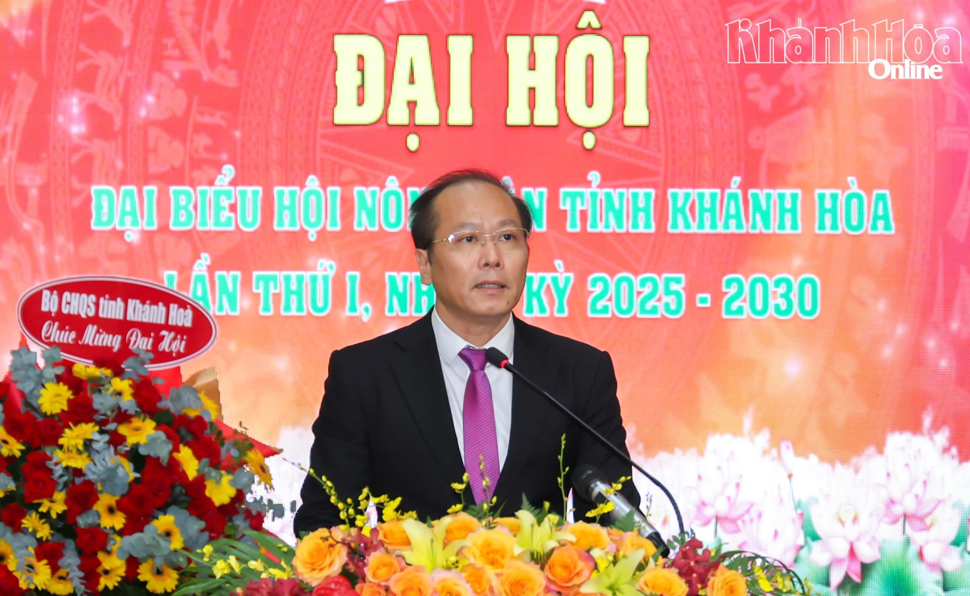 Phó Bí thư Tỉnh ủy, Chủ tịch Ủy ban MTTQ Việt Nam tỉnh Nguyễn Khắc Hà phát biểu chỉ đạo đại hội.