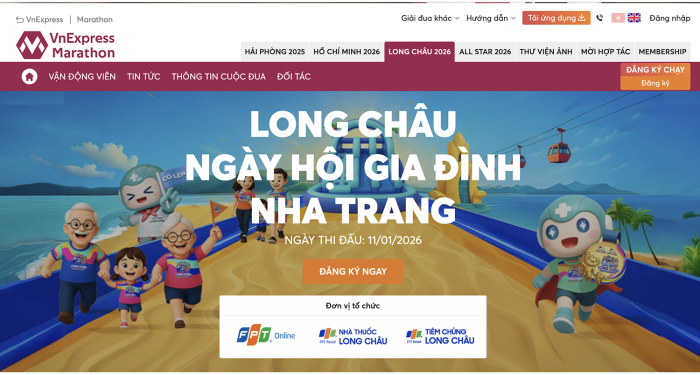 UBND tỉnh Khánh Hòa phối hợp với Báo VnExpress tổ chức Giải đi bộ Long Châu - Ngày hội gia đình 2026