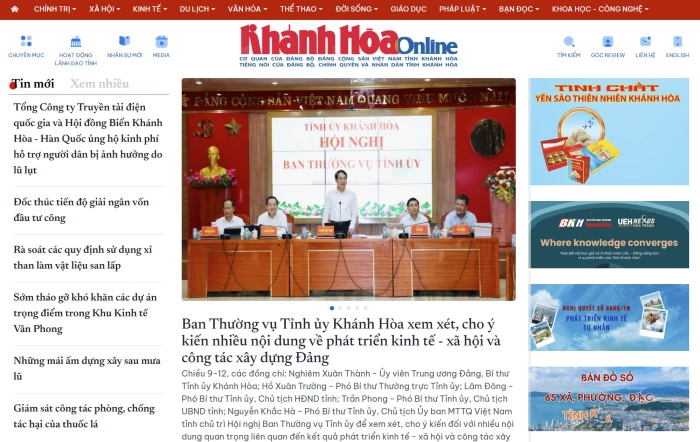 Khanh Hoa Online remains in top 10 most visited local media
