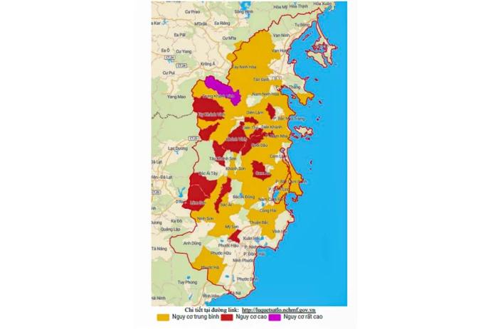 Cảnh báo lũ quét, sạt lở đất, sụt lún đất tại Khánh Hòa
