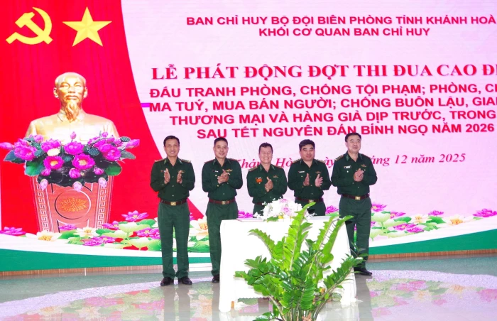 Bộ đội Biên phòng tỉnh Khánh Hòa phát động đợt thi đua cao điểm phòng, chống các loại tội phạm dịp Tết Nguyên đán