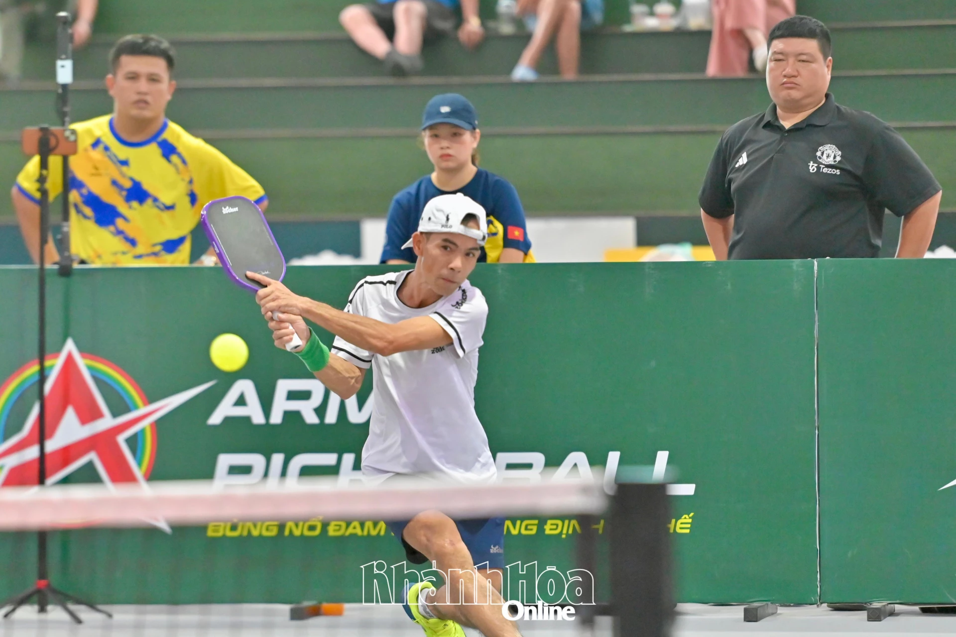 Vận động viên Lê Tuấn Huy (huy chương vàng nội dung đơn nam lứa tuổi 36 - 45).