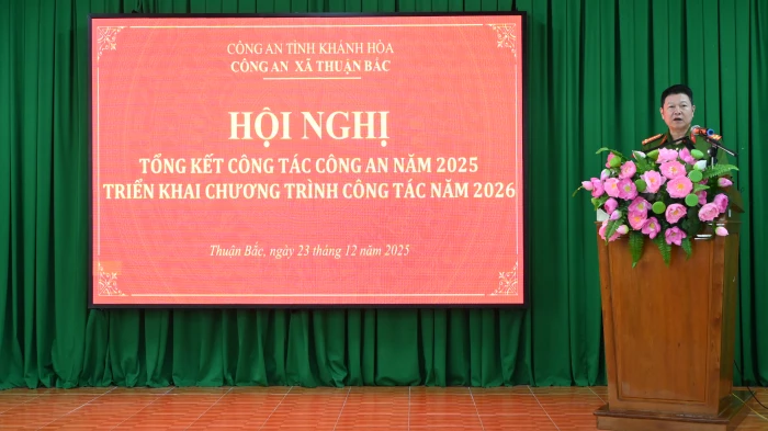 Xã Thuận Bắc tổng kết công tác công an năm 2025