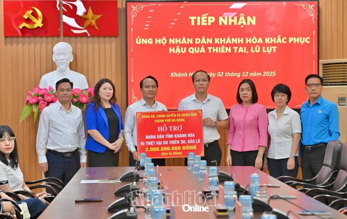 Tiếp nhận 13,1 tỷ đồng ủng hộ người dân Khánh Hòa khắc phục hậu quả thiên tai từ các địa phương, doanh nghiệp