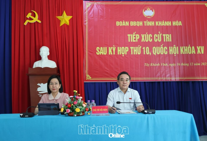 Đoàn Đại biểu Quốc hội tỉnh tiếp xúc cử tri 5 xã khu vực Khánh Vĩnh