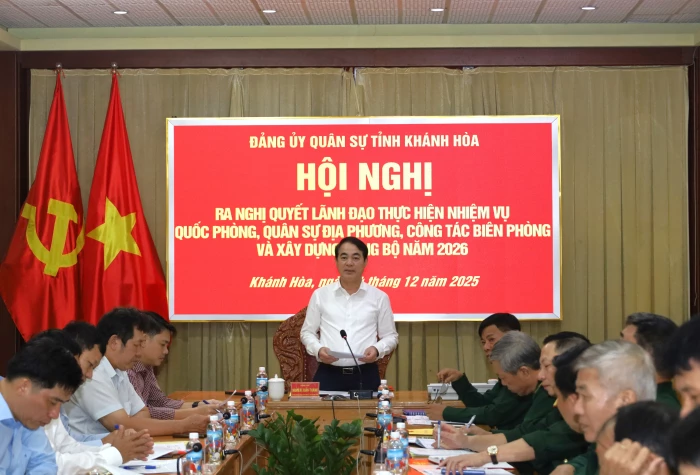 Đảng ủy Quân sự tỉnh Khánh Hòa ra nghị quyết lãnh đạo thực hiện nhiệm vụ năm 2026
