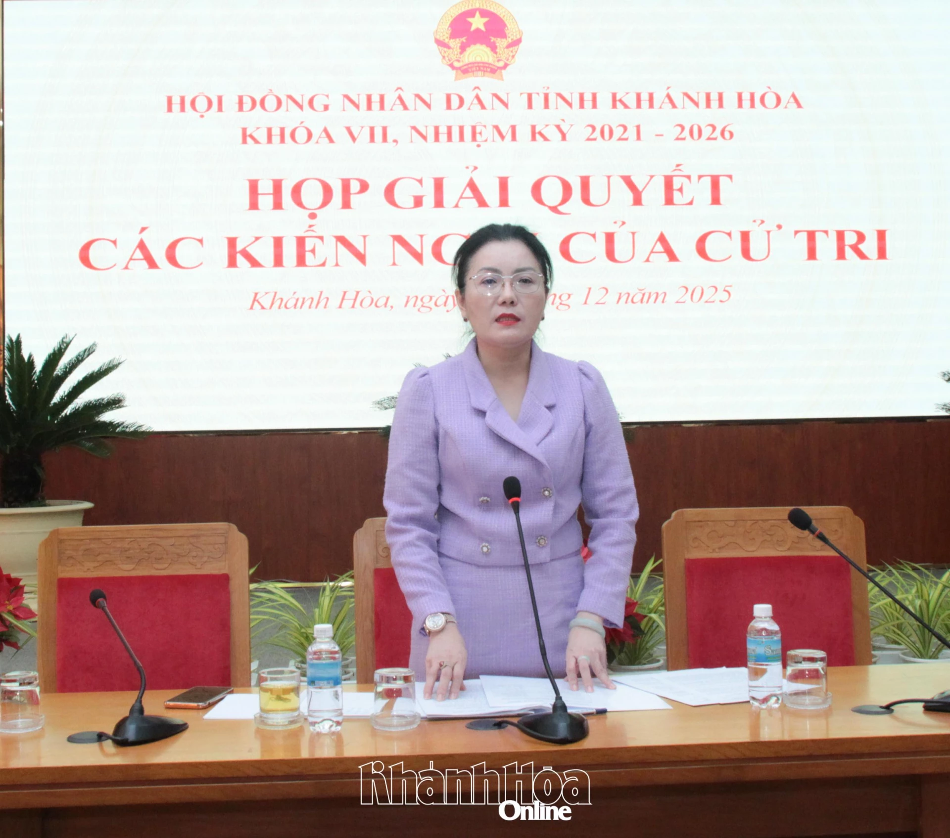 Đồng chí Phạn Thị Xuân Trang phát biểu tại buổi giám sát