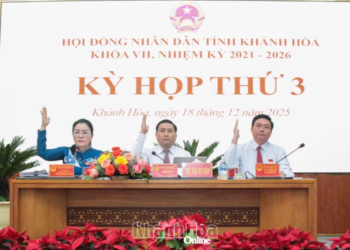 Phiên làm việc chiều 18-12, Kỳ họp thứ 3, HĐND tỉnh khóa VII thông qua 22 nghị quyết