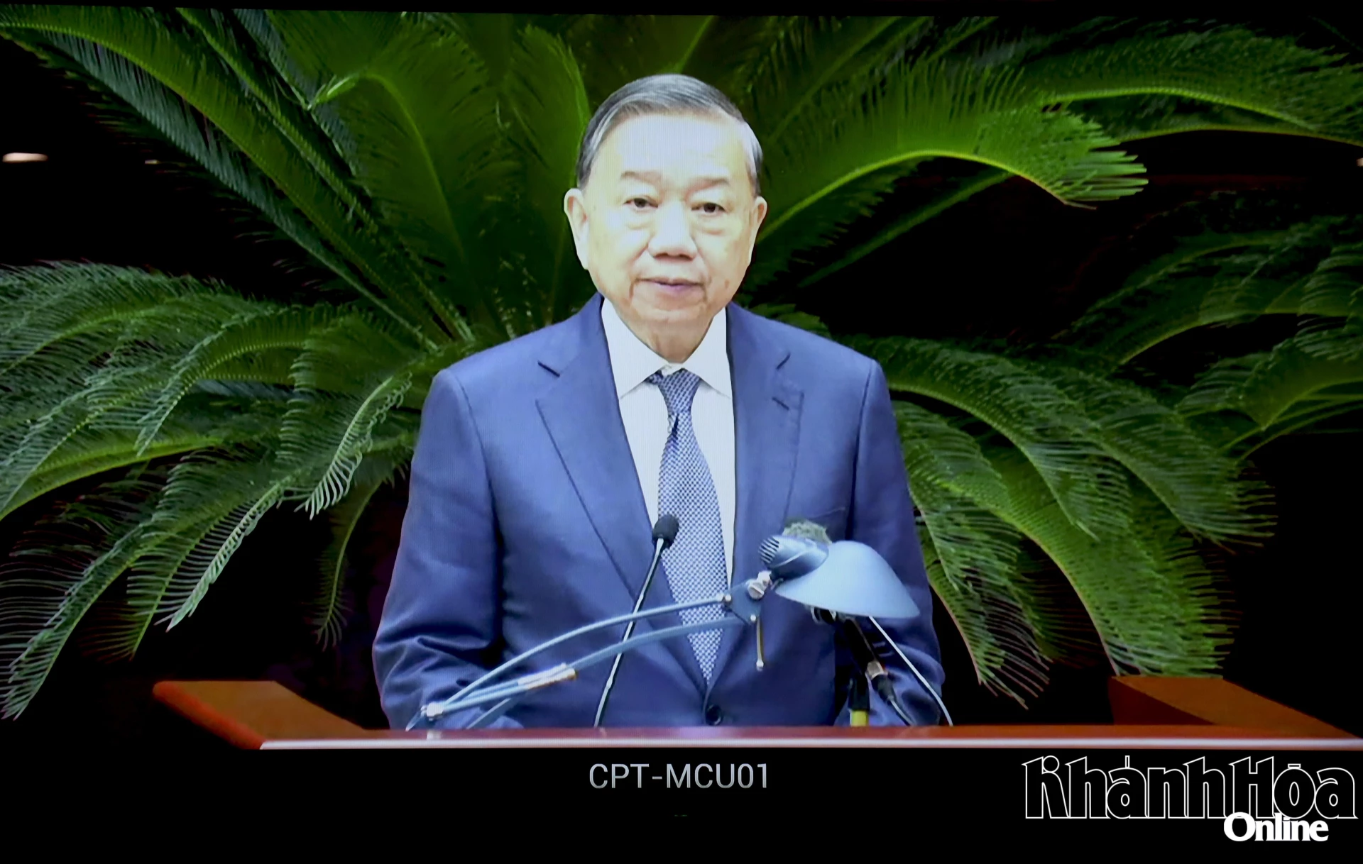 Tổng Bí thư Tô Lâm phát biểu chỉ đạo hội nghị. (ảnh chụp màn hình). 