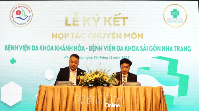 Bệnh viện Đa khoa Khánh Hòa và Bệnh viện Đa khoa Sài Gòn Nha Trang ký kết hợp tác chuyên môn
