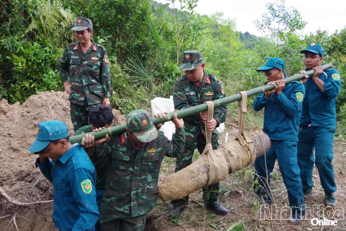 Bộ Chỉ huy Quân sự tỉnh Khánh Hòa xử lý an toàn quả bom nặng hơn 150kg