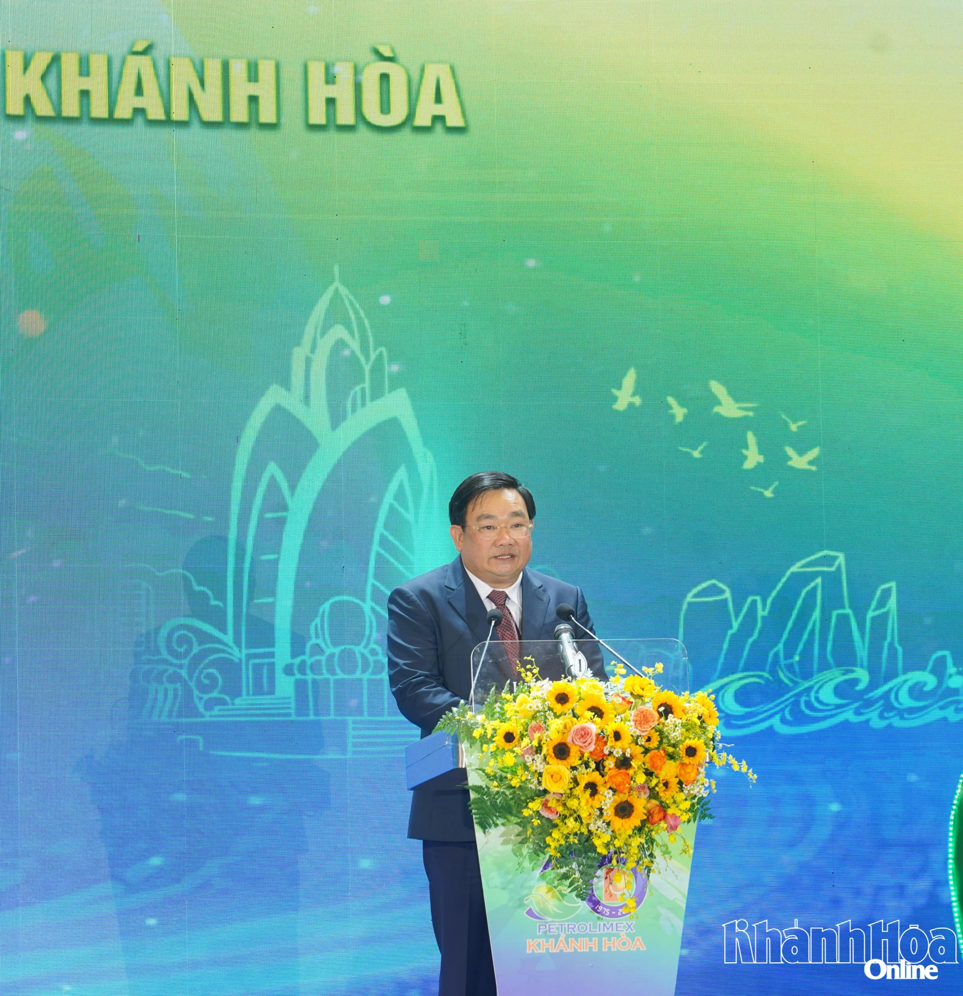 Đồng chí Trịnh Minh Hoàng phát biểu tại buổi lễ.