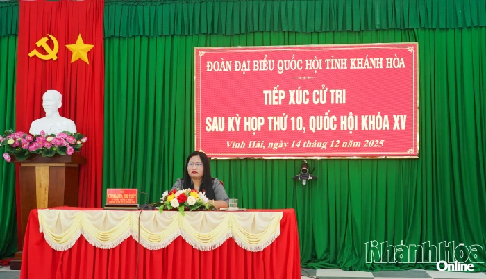 Đại biểu Quốc hội tỉnh Khánh Hòa tiếp xúc cử tri xã Vĩnh Hải