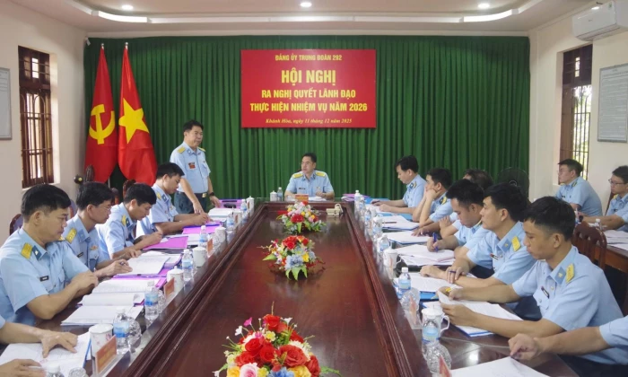 Đảng ủy Trung đoàn 292, Sư đoàn Phòng không 377 ra nghị quyết lãnh đạo thực hiện nhiệm vụ năm 2026
