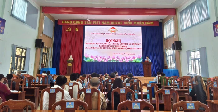 Hội nghị hướng dẫn giới thiệu người ứng cử đại biểu HĐND xã Tây Ninh Hòa nhiệm kỳ 2026 - 2031