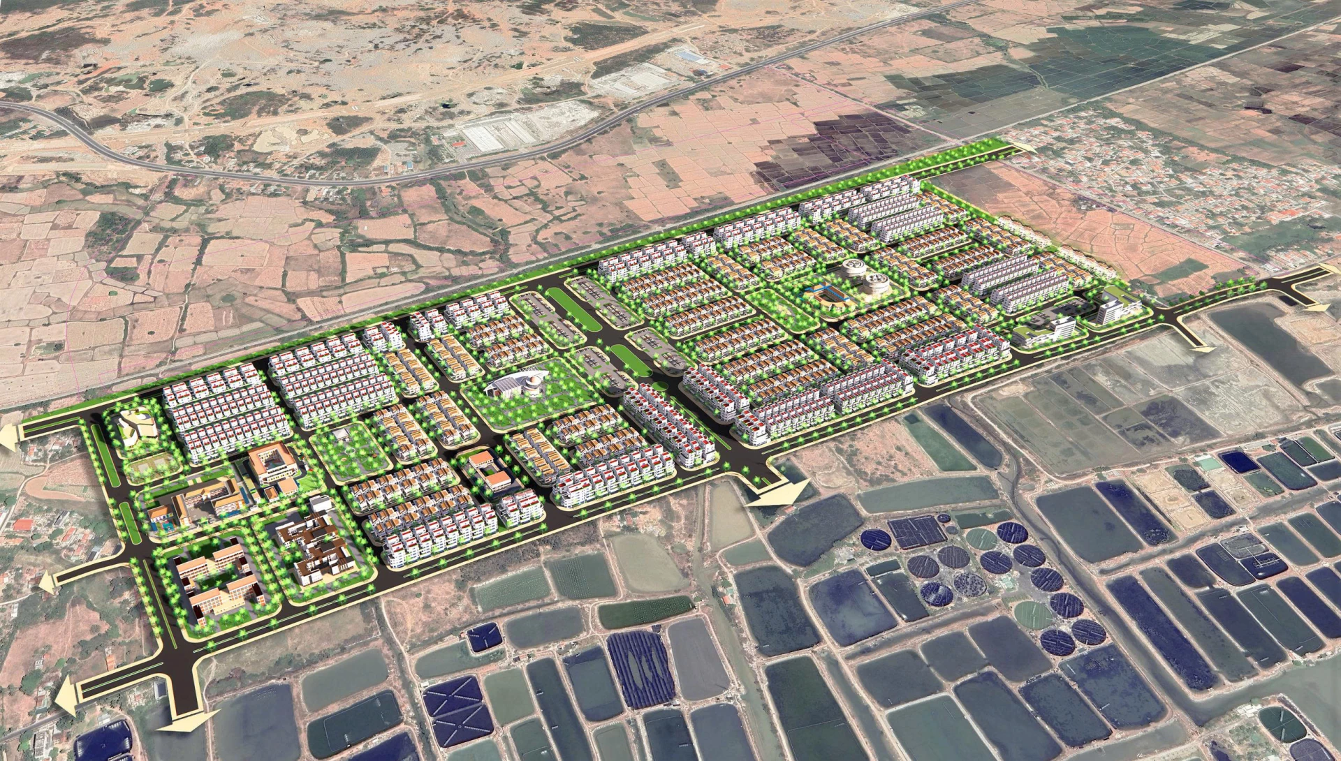 Phối cảnh Dự án Khu tái định cư Vạn Thắng, giai đoạn 1.