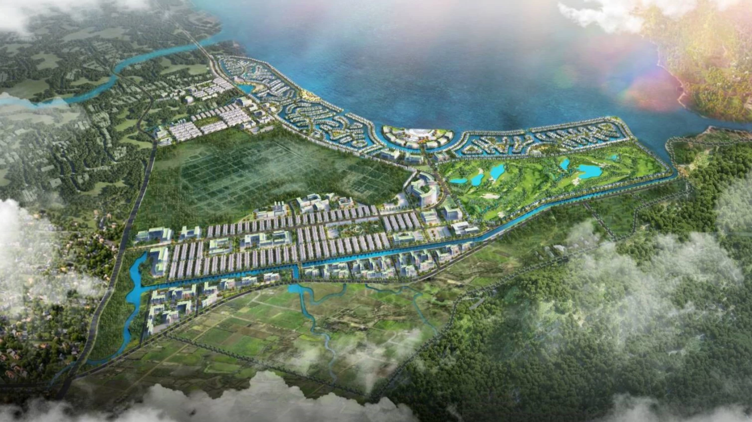 Phối cảnh Khu 1 Dự án Khu đô thị ven vịnh Cam Ranh.