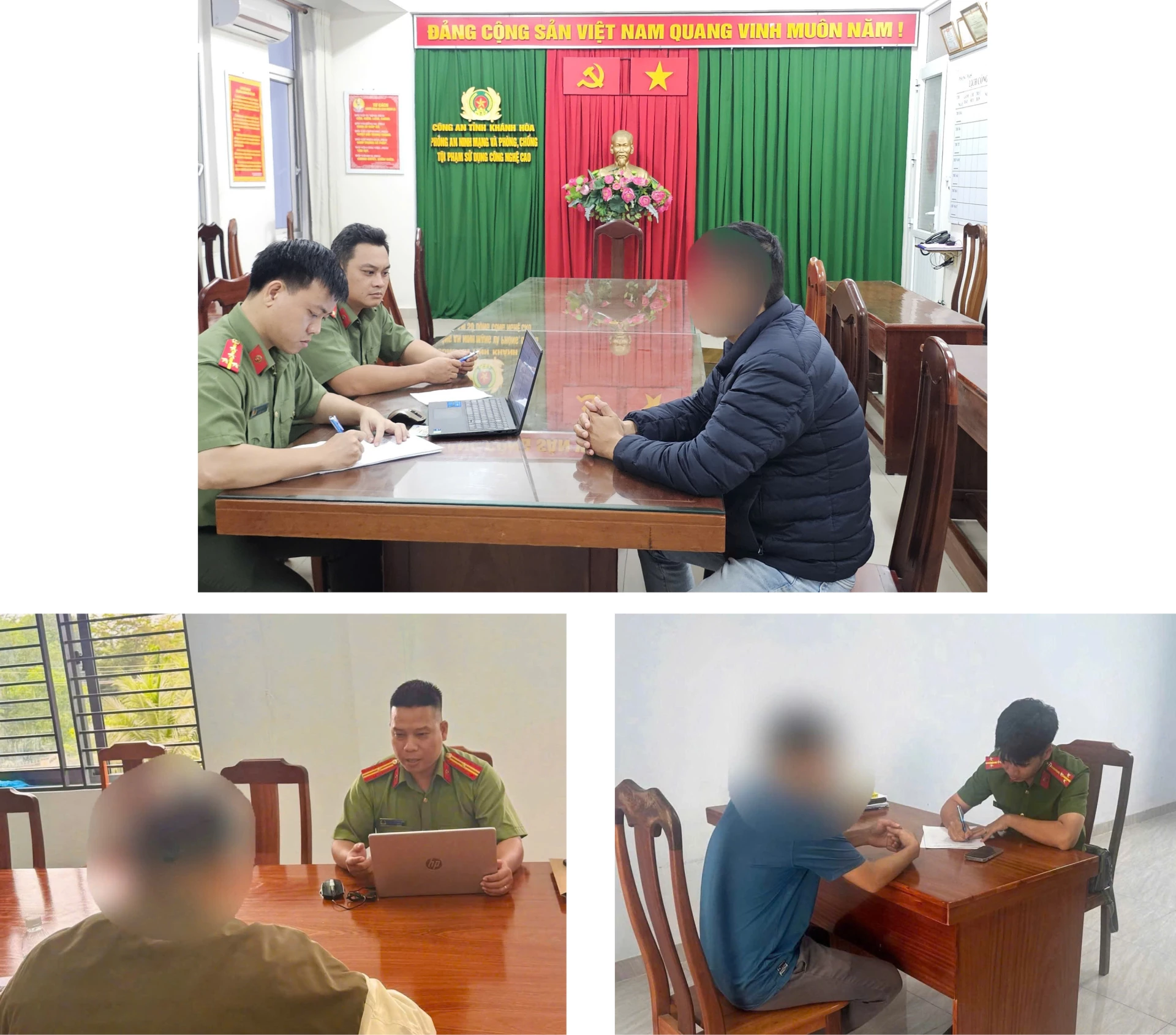 Lực lượng chức năng làm việc với các đối tượng có hành vi bình luận vào các bài viết không chính thống với nội dung kính động, xúc phạm các lực lượng chức năng trong công tác ứng phó,  khắc phục  hậu quả mưa lũ.