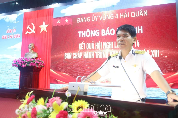 Đảng ủy Vùng 4 Hải quân thông báo nhanh kết quả Hội nghị lần thứ 14 Ban Chấp hành Trung ương Đảng khóa XIII
